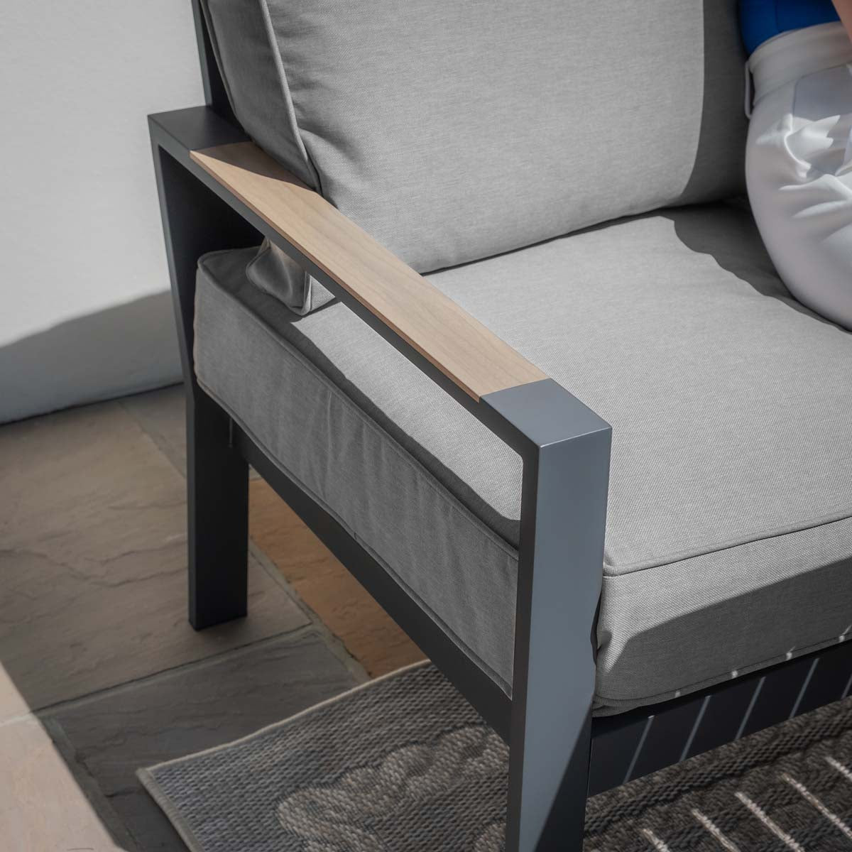 Maze Dove Grey Vancouver Large Corner Dining Set With Rectangular Rising Table