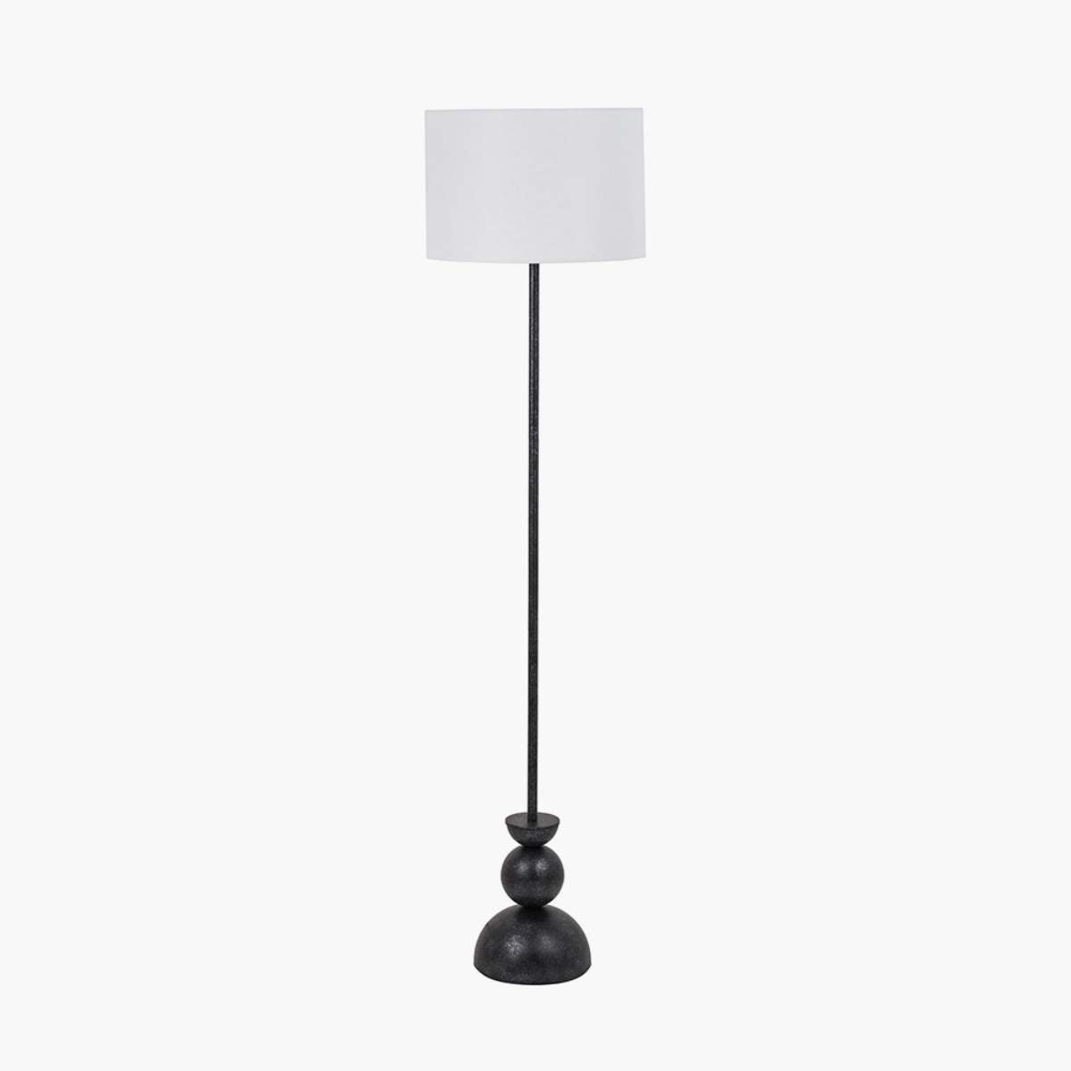 Pacific Lifestyle Vala Graphite Metal Textured Effect Ball Floor Lamp