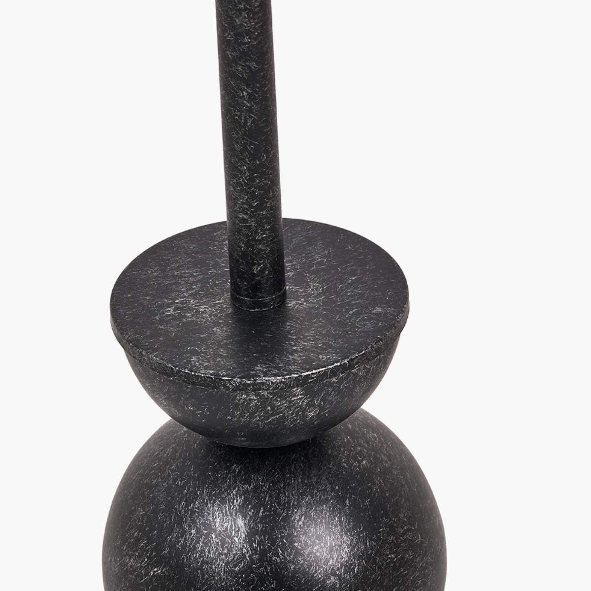 Pacific Lifestyle Vala Graphite Metal Textured Effect Ball Floor Lamp