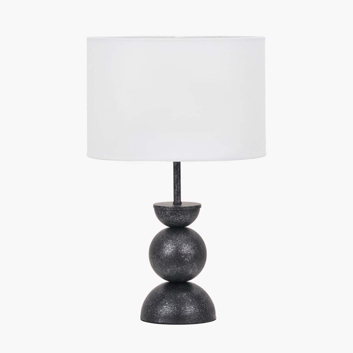 Pacific Lifestyle Vala Graphite Metal Textured Effect Ball Table Lamp