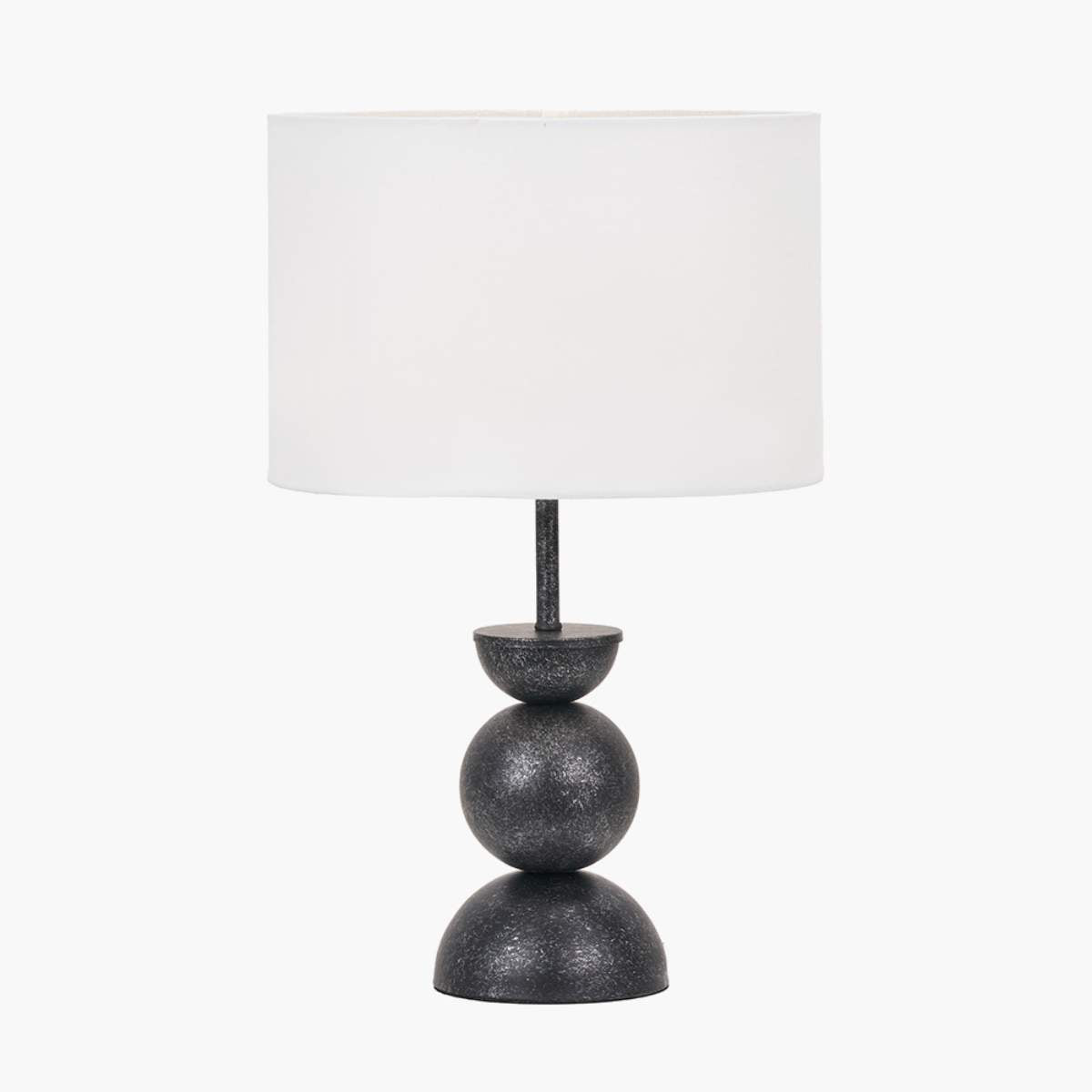 Pacific Lifestyle Vala Graphite Metal Textured Effect Ball Table Lamp