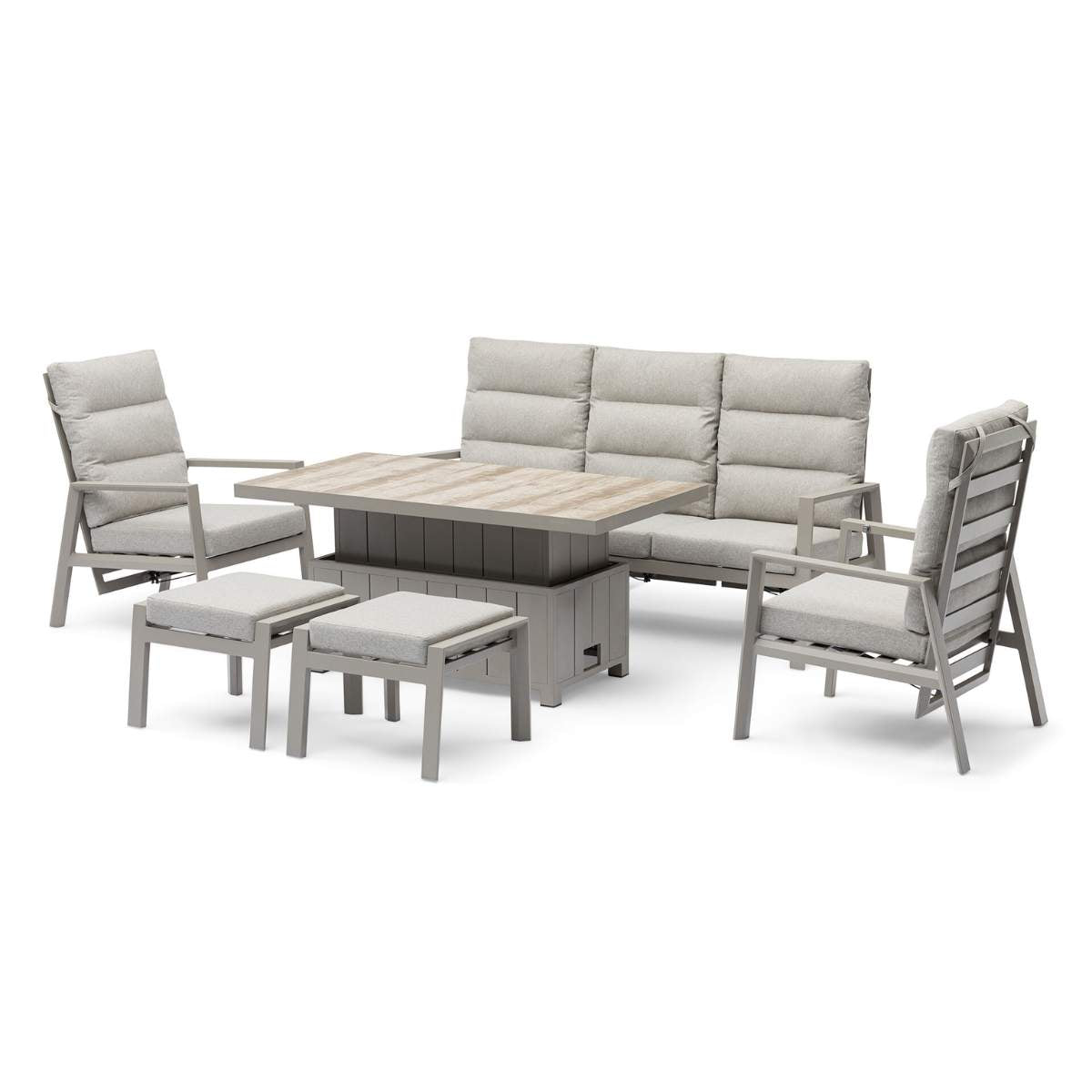 Maze - Valencia Reclining 3 Seat Aluminium Garden Sofa Set