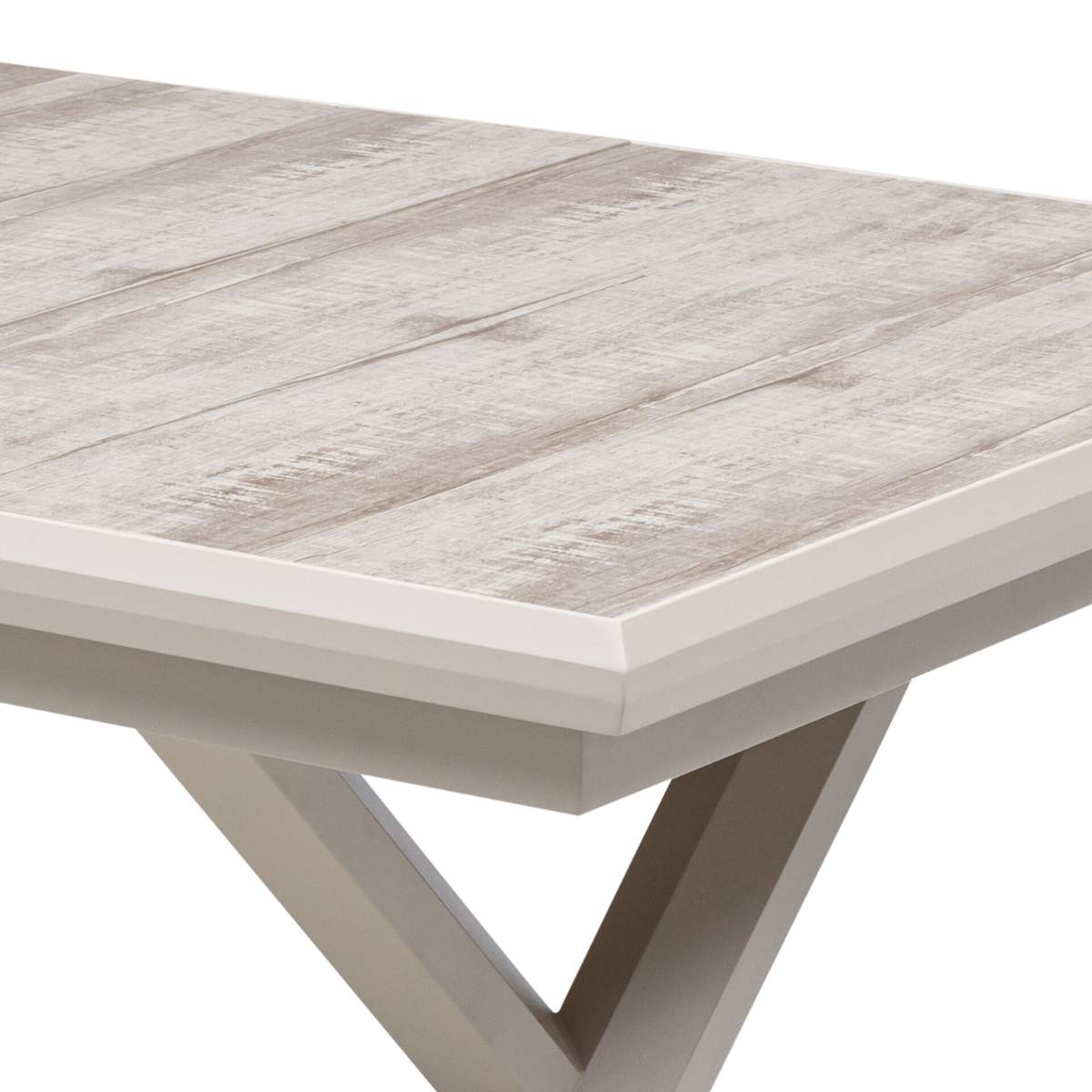 Maze - Valencia Reclining 6-8 Seat Aluminium Extending Garden Dining Set - Latte