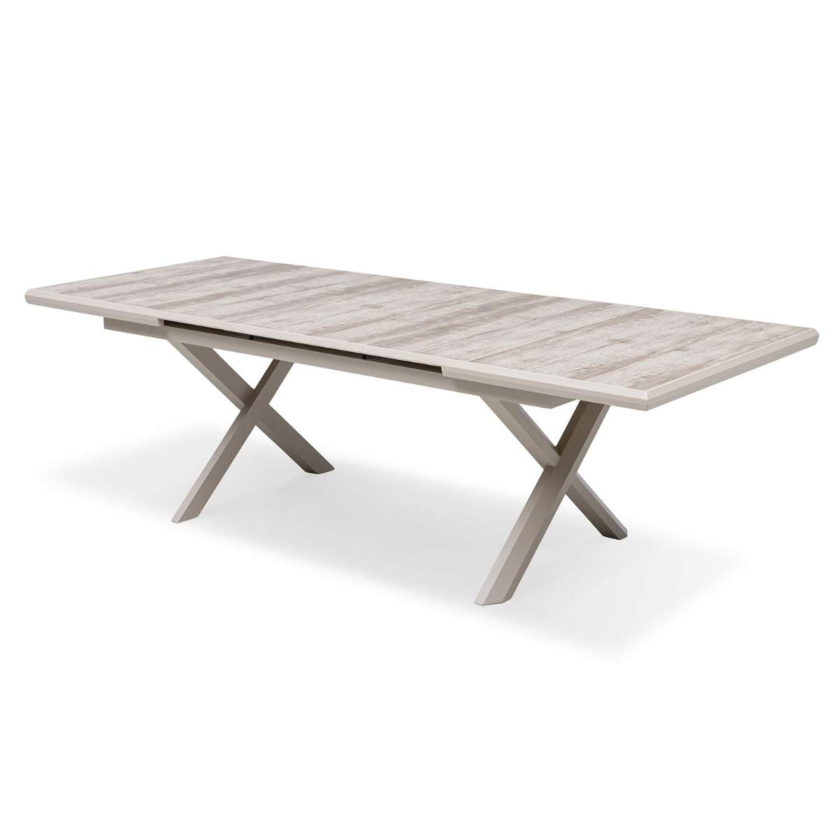 Maze - Valencia Reclining 6-8 Seat Aluminium Extending Garden Dining Set - Latte