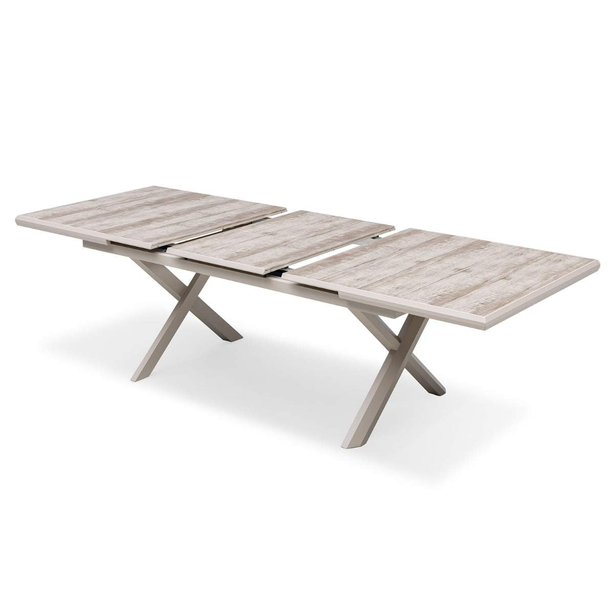 Maze - Valencia Reclining 6-8 Seat Aluminium Extending Garden Dining Set - Latte