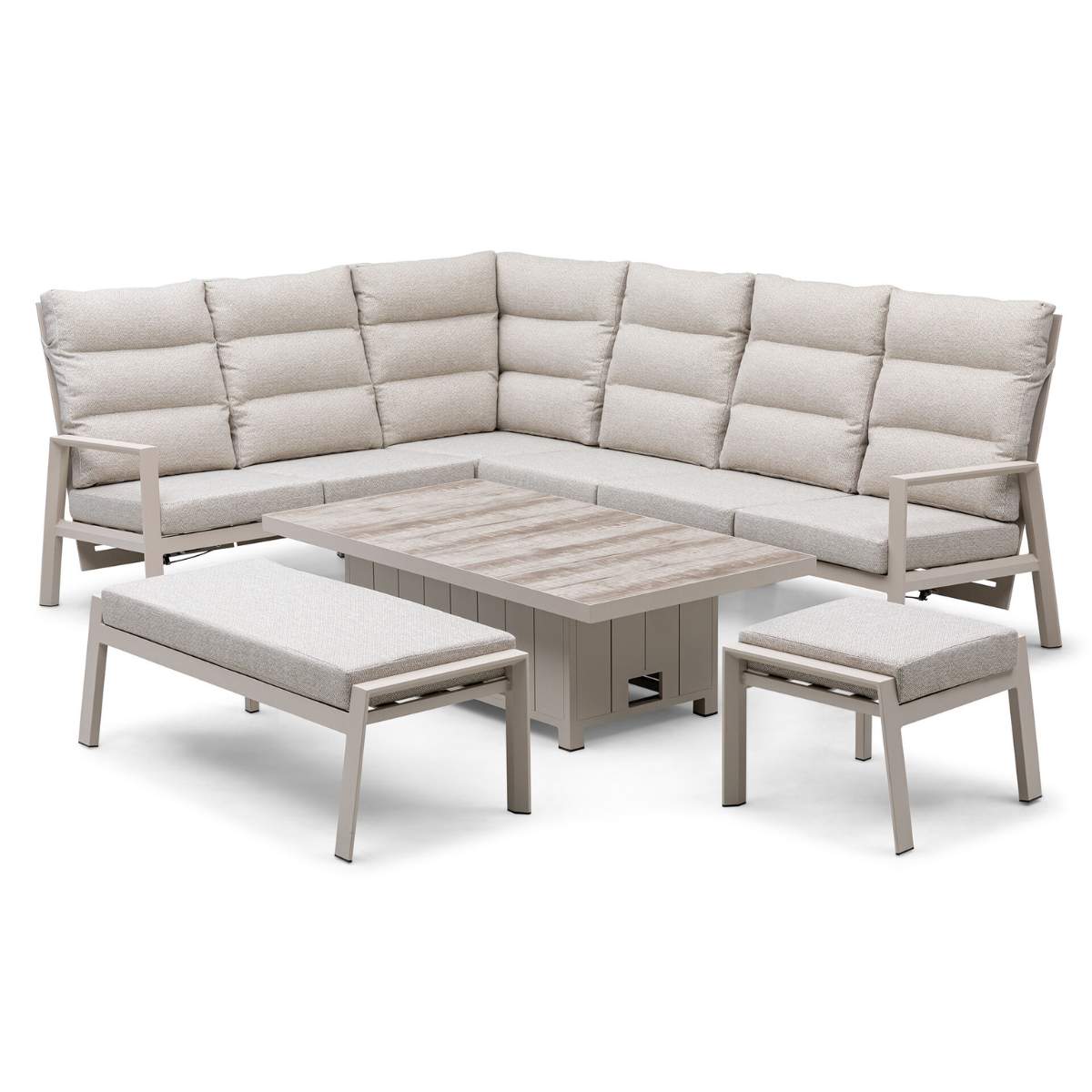 Maze - Valencia Reclining Aluminium Corner Garden Dining Set