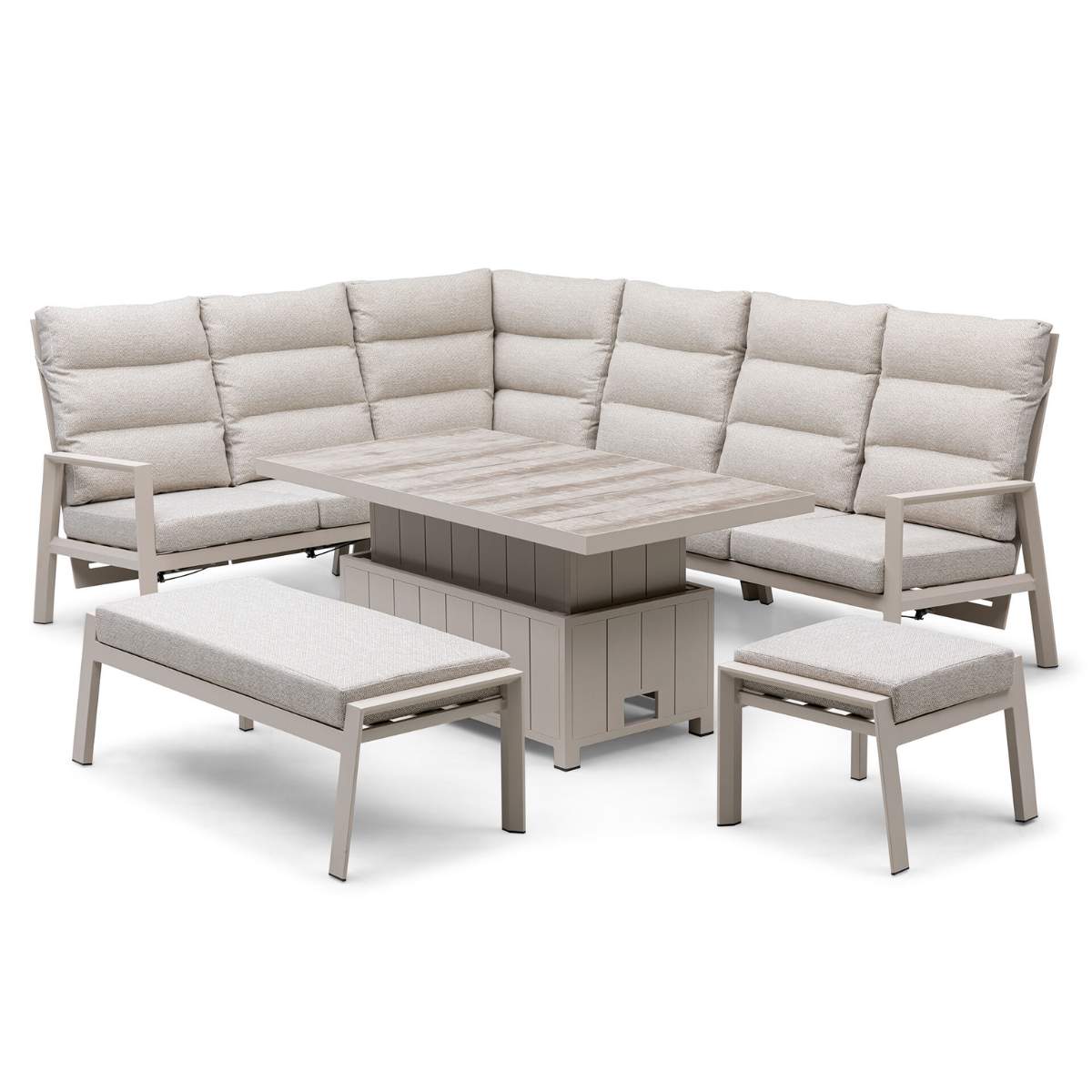 Maze - Valencia Reclining Aluminium Corner Garden Dining Set