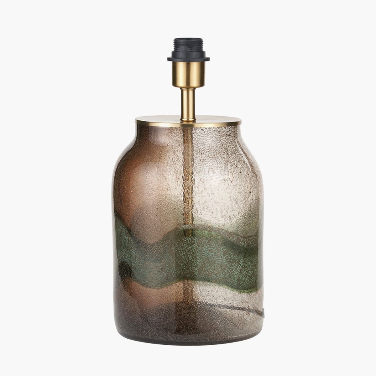 Pacific Lifestyle Valtellina Brown and Green Glass Table Lamp Base