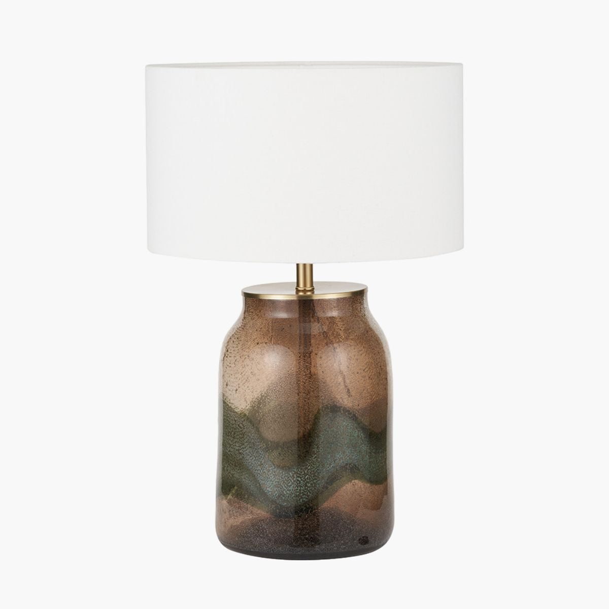 Pacific Lifestyle Valtellina Brown and Green Glass Table Lamp Base