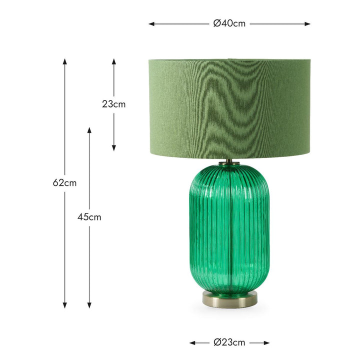 Designers Guild Varese Table Lamp Emerald