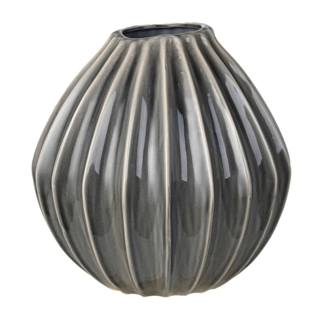 Broste Copenhagen Vase Wide Smoked Pearl  30cm