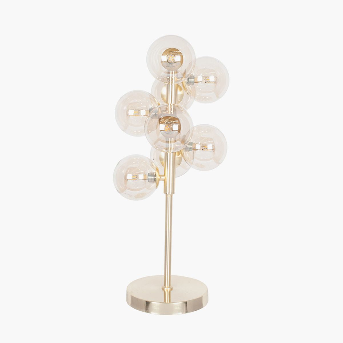 Pacific Lifestyle Vecchio Lustre Glass Orb and Gold Metal Table Lamp