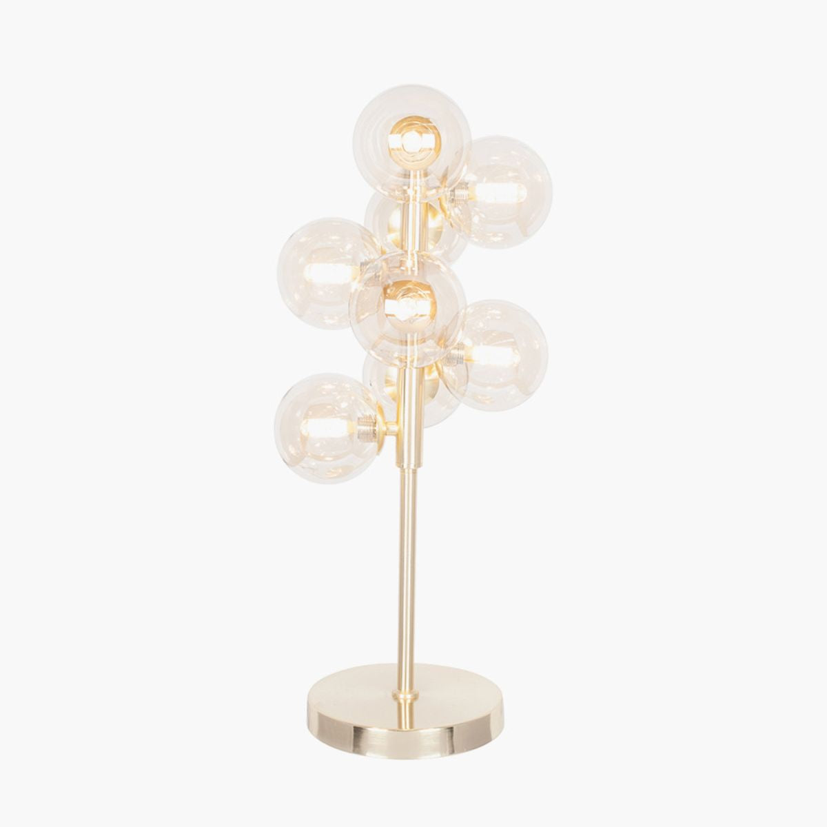 Pacific Lifestyle Vecchio Lustre Glass Orb and Gold Metal Table Lamp