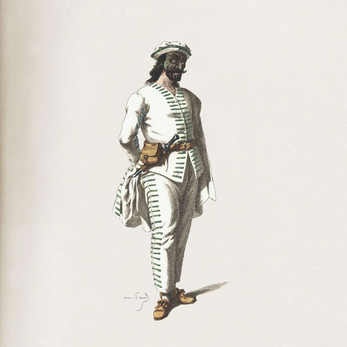 Villari Venetian Mask - Brighella