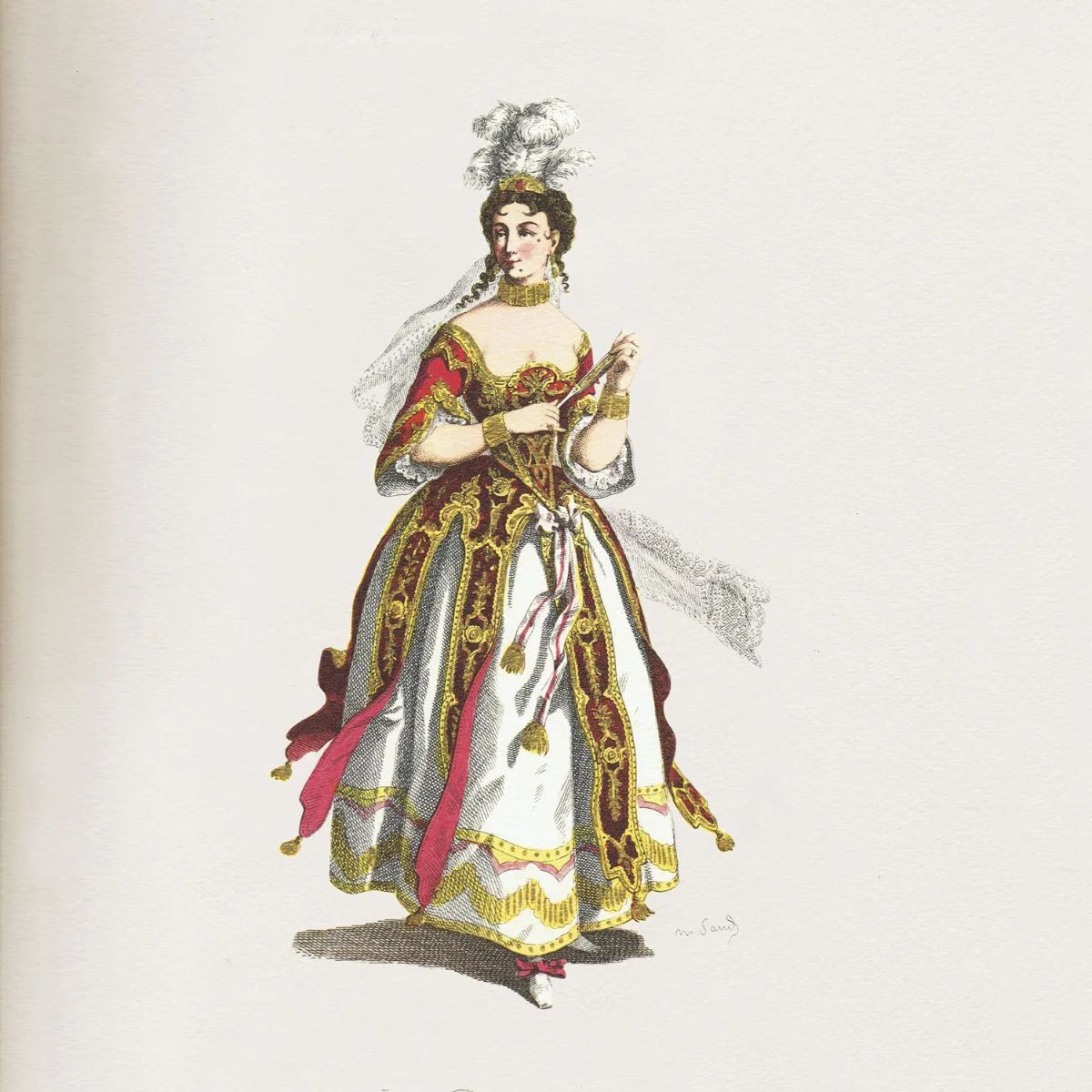 Villari Venetian Mask - The Singer