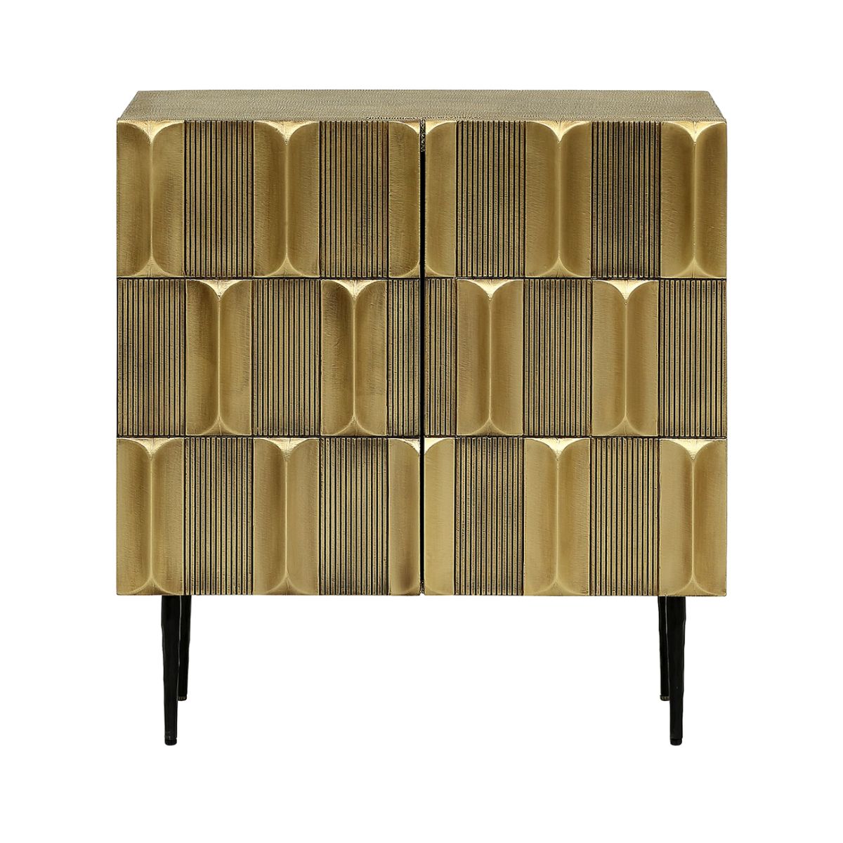 Libra Interiors Verano Brass 2 Door Cabinet