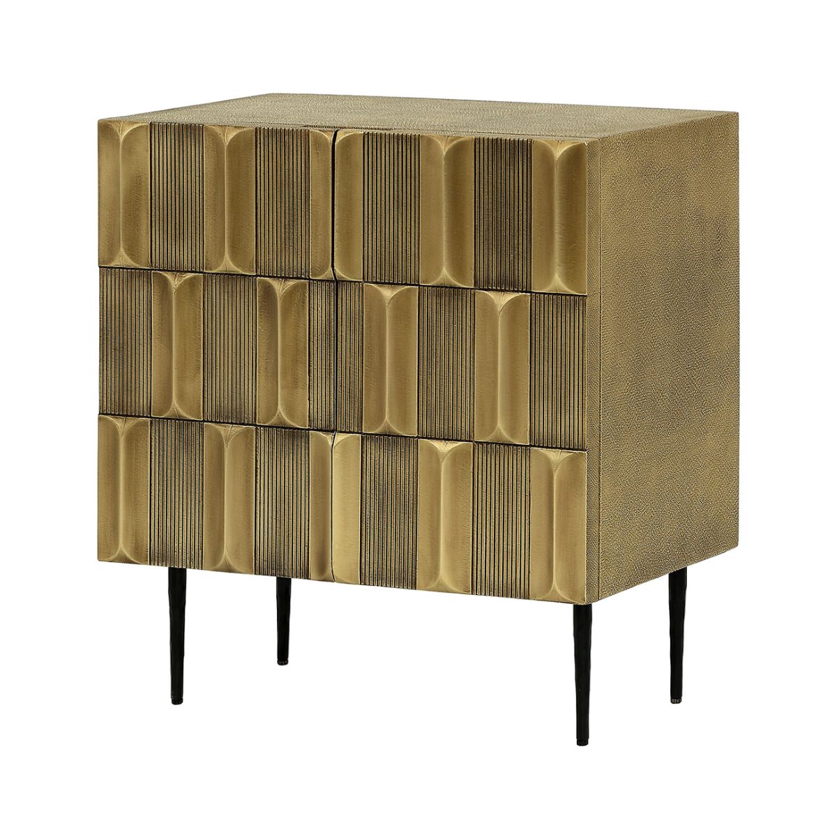 Libra Interiors Verano Brass 2 Door Cabinet