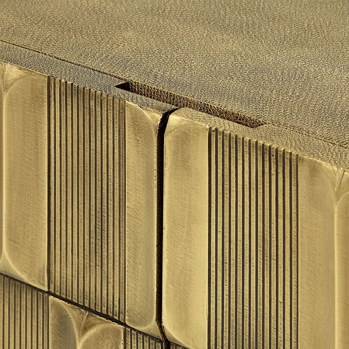 Libra Interiors Verano Brass 2 Door Cabinet
