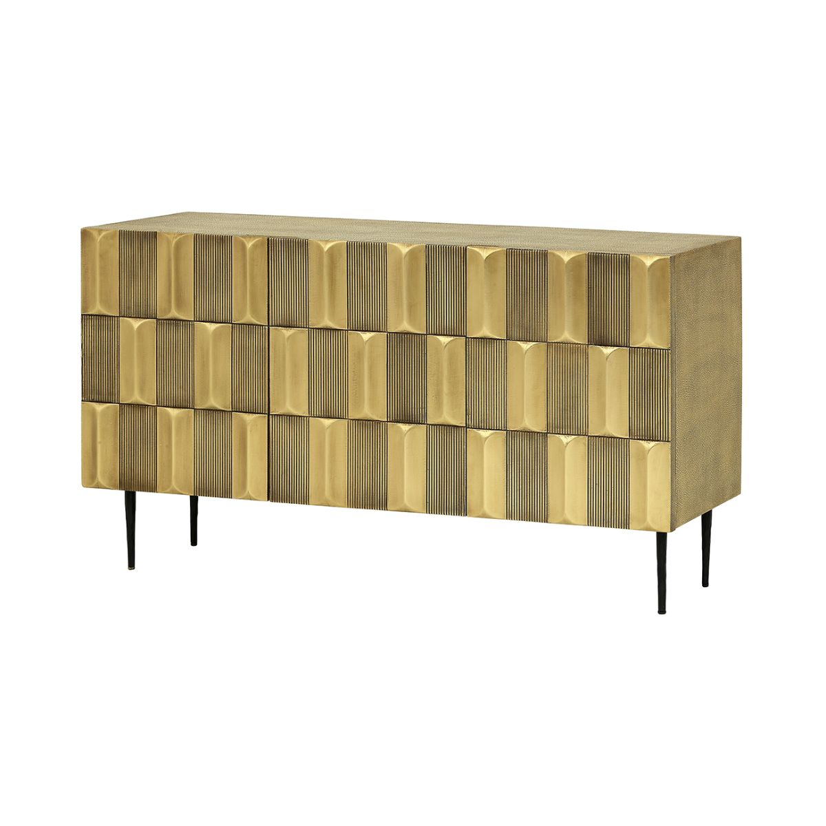 Libra Interiors Verano Large Brass Sideboard