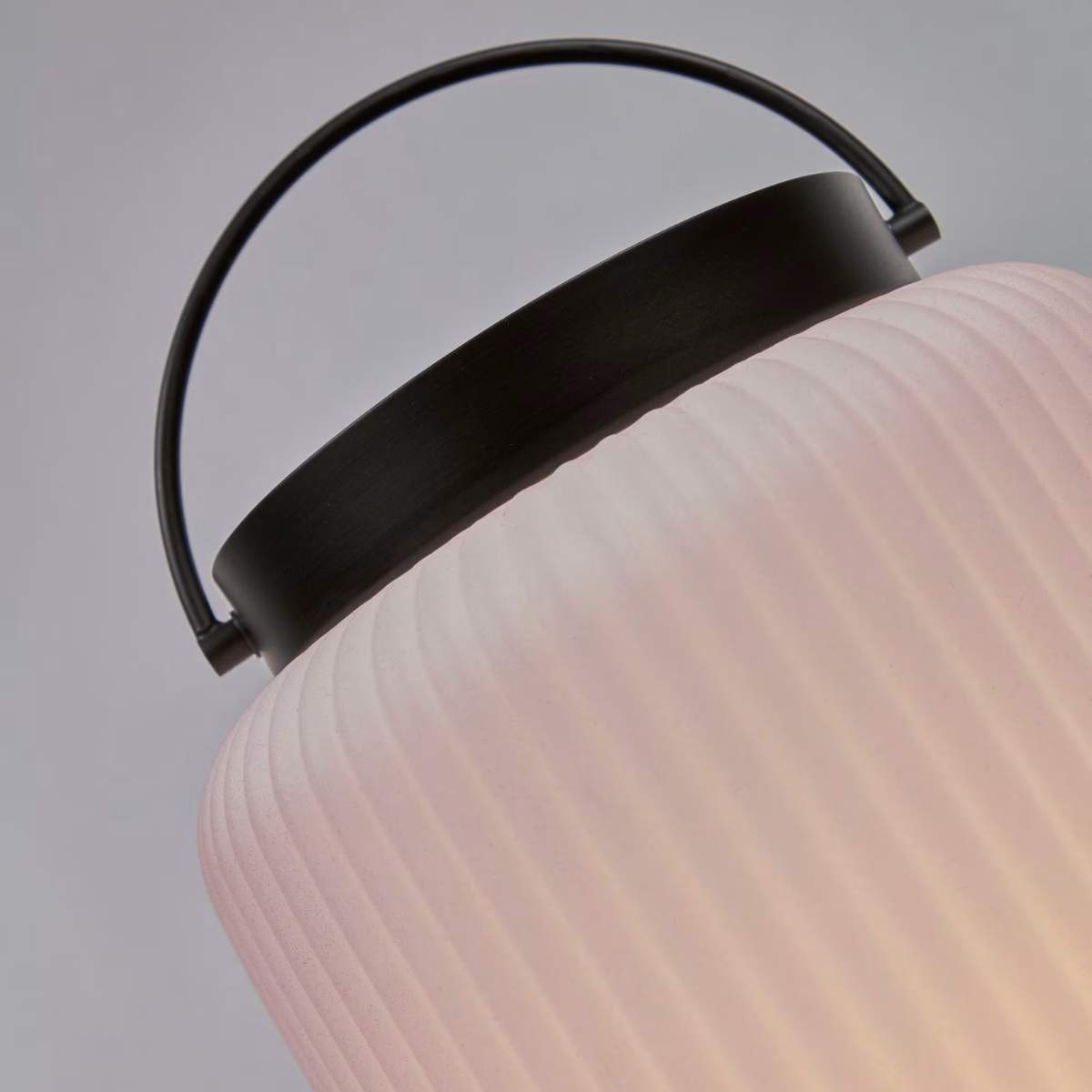 Kave Home Verona outdoor table lamp in polythene and metal with black finish