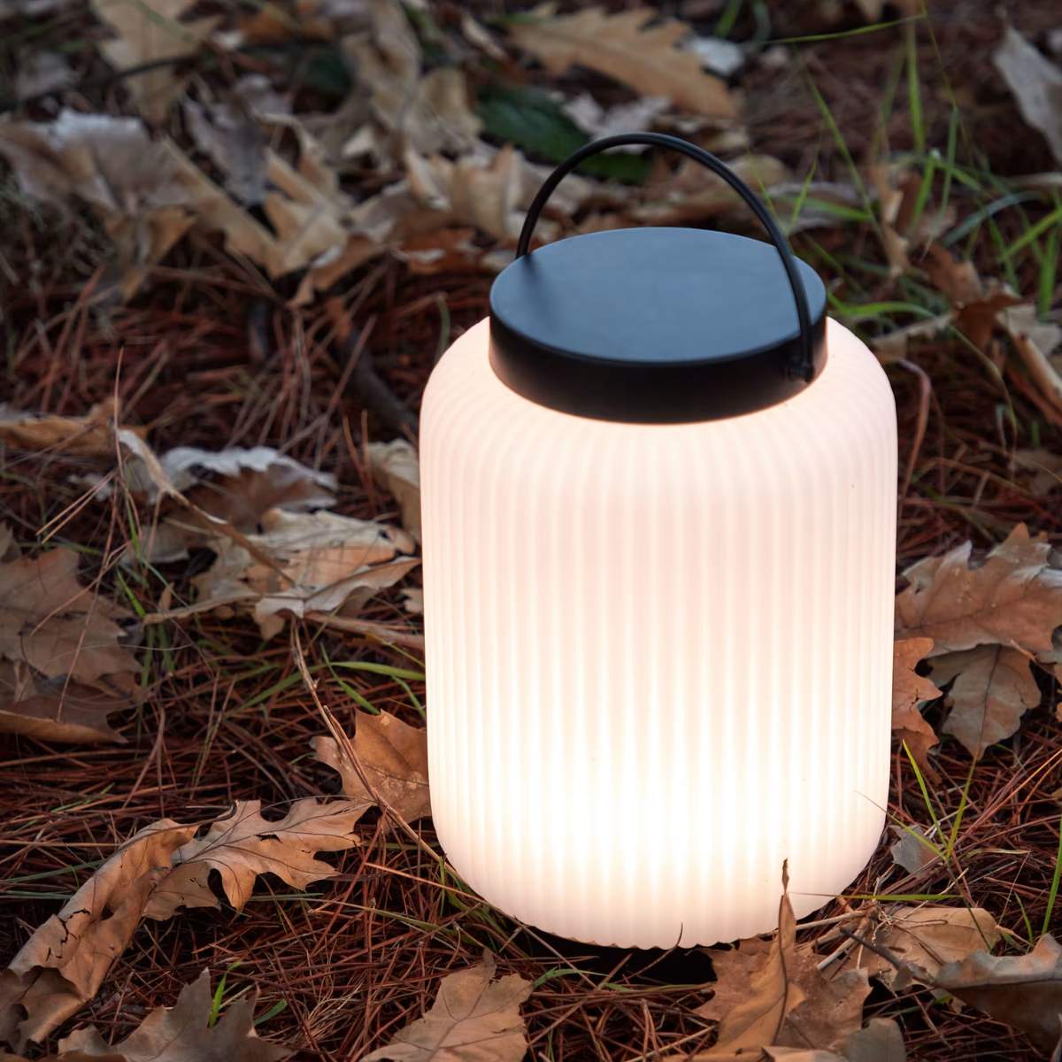 Kave Home Verona outdoor table lamp in polythene and metal with black finish
