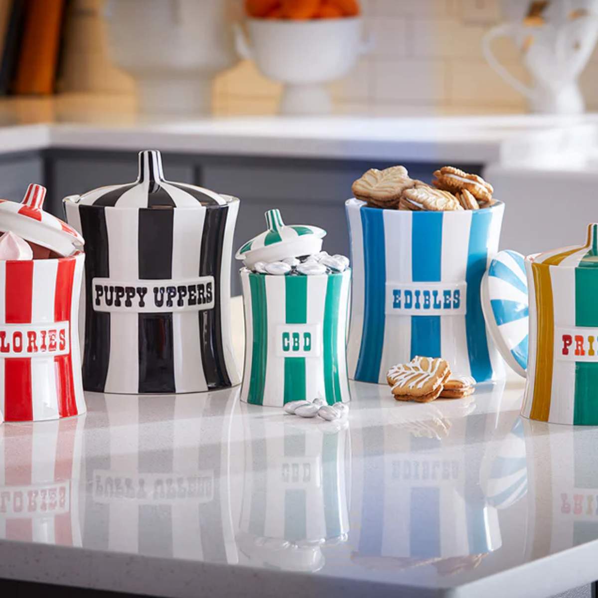 Jonathan Adler Vice Puppy Uppers Canister