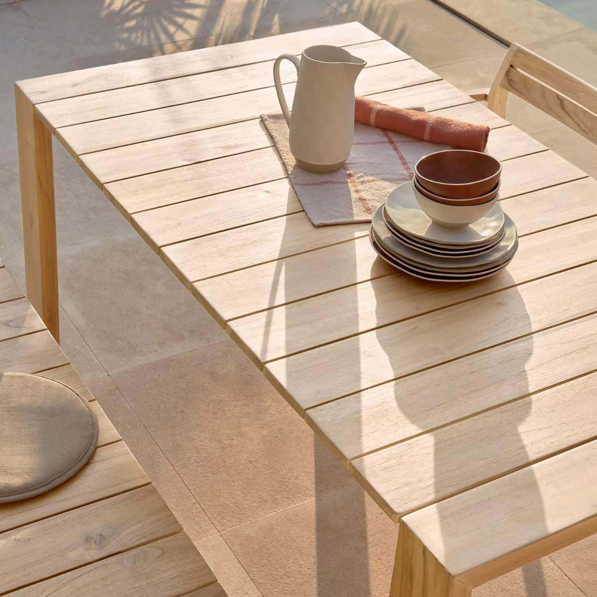 Kave Home Victoire solid teak outdoor table 200 x 100 cm