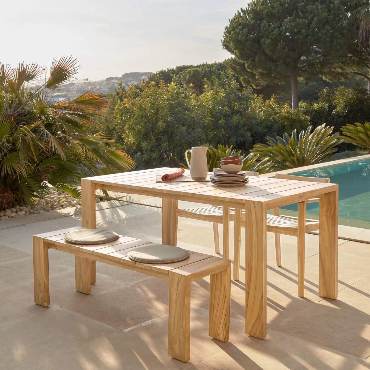 Kave Home Victoire solid teak outdoor table 200 x 100 cm