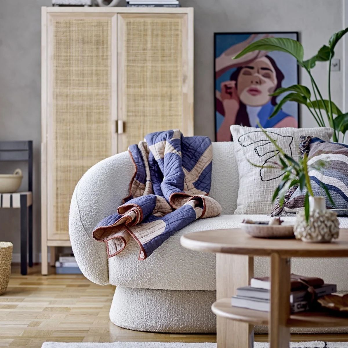 Bloomingville Viga Rug - White Cotton