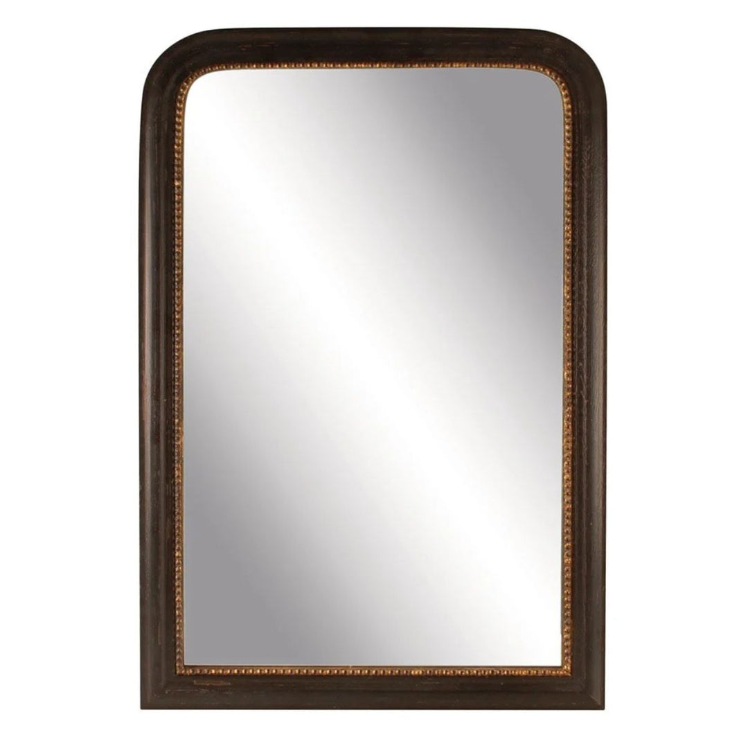 Grand Illusions Vintage Mirror Black With Gold Rim 61x92cm