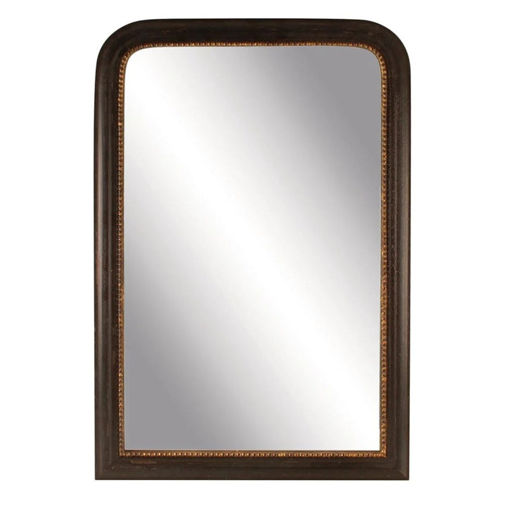 Grand Illusions Vintage Mirror Black With Gold Rim 61x92cm