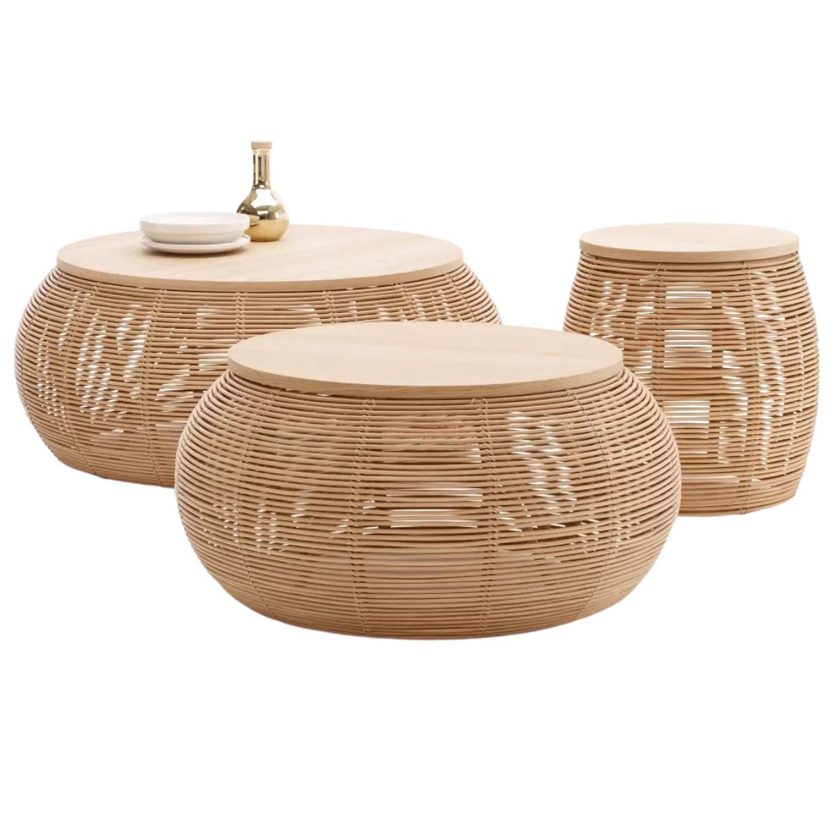 Vincent Shepherd Vivi Rattan Coffee Table Dia 93
