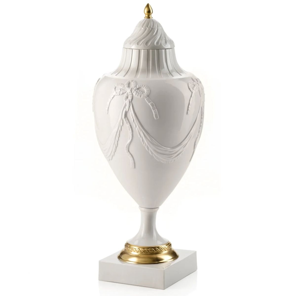 Villari Voltaire Small Potiche - White