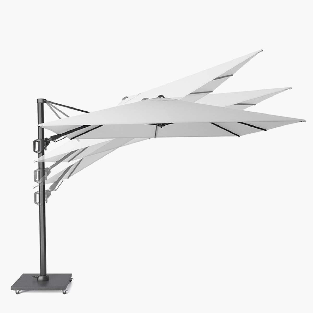 Pacific Lifestyle Voyager T1 3m x 2m Rectangular Sandstone / Champagne Free Arm Parasol