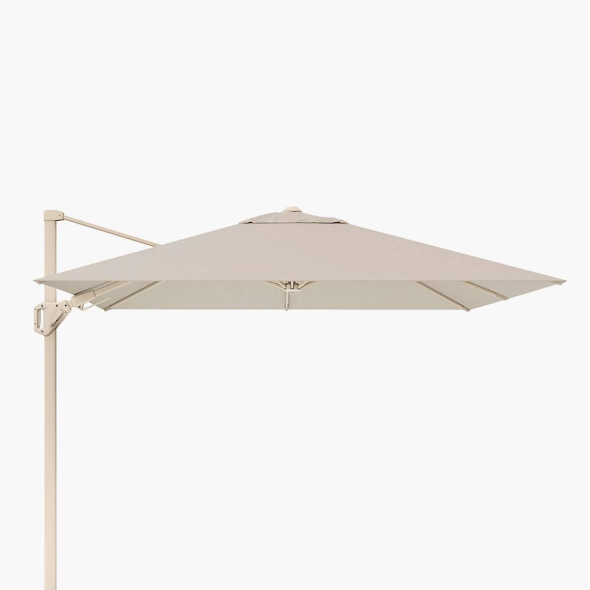 Pacific Lifestyle Voyager T2 2.7m Square Sandstone / Champagne Free Arm Parasol