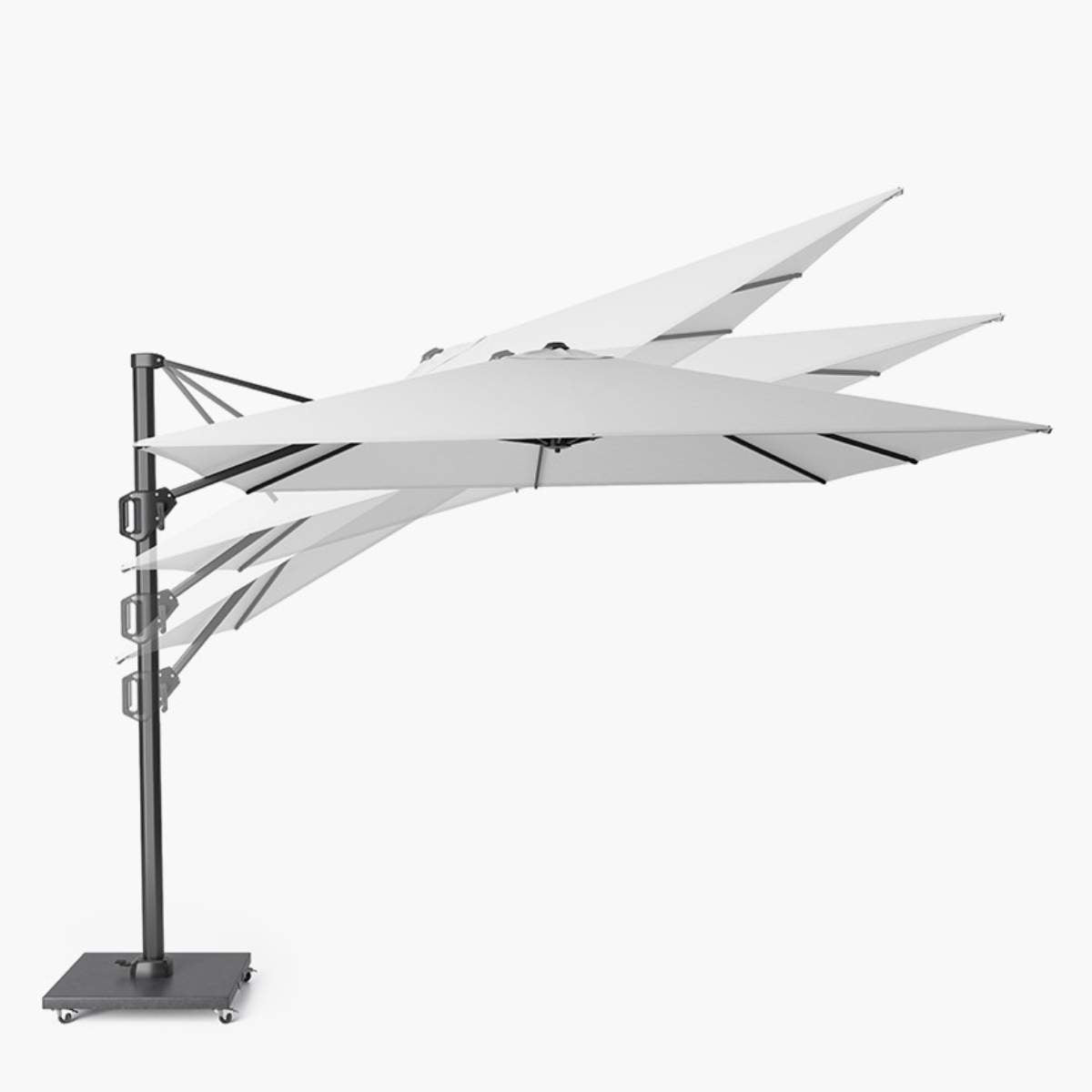 Pacific Lifestyle Voyager T2 2.7m Square Sandstone / Champagne Free Arm Parasol