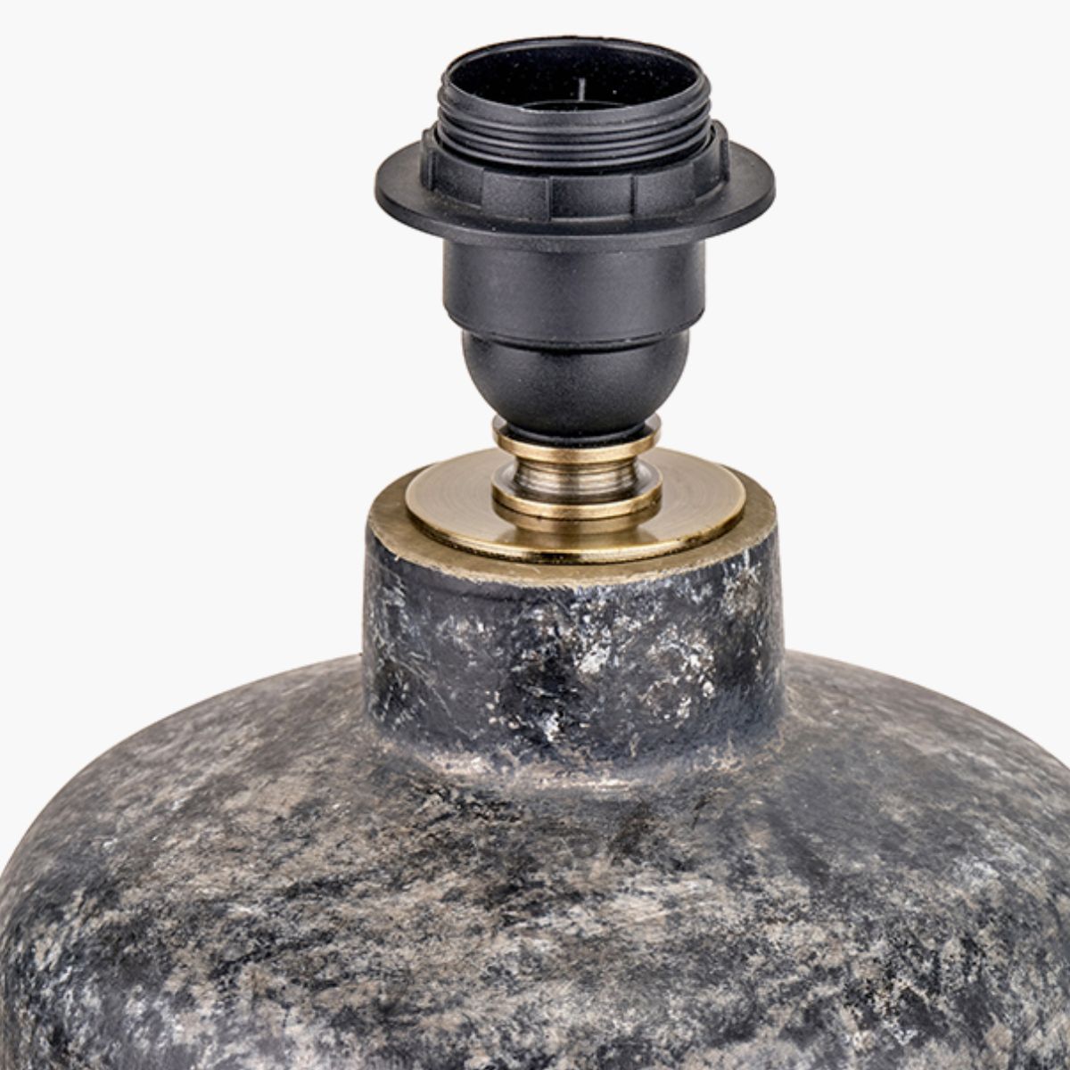 Pacific Lifestyle Vulcan Textured Volcanic Effect Grey Small Stoneware Table Lamp Base