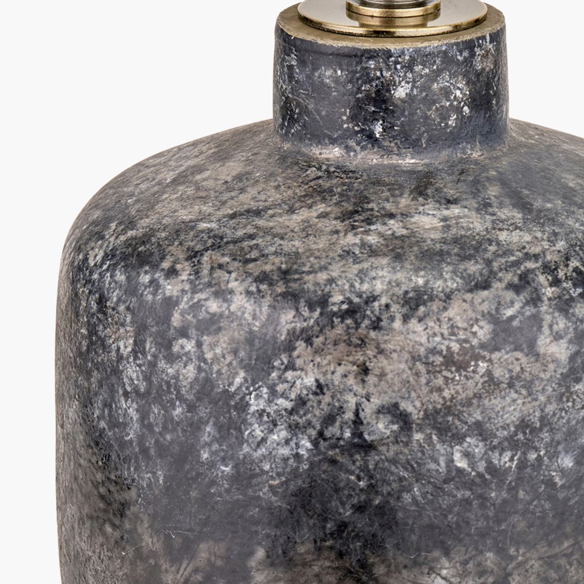 Pacific Lifestyle Vulcan Textured Volcanic Effect Grey Small Stoneware Table Lamp Base