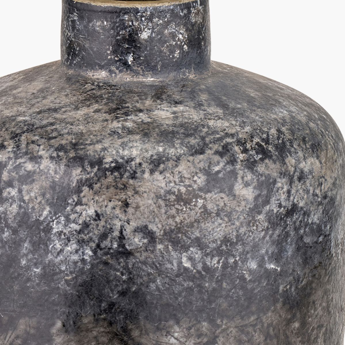 Pacific Lifestyle Vulcan Textured Volcanic Effect Grey Small Stoneware Table Lamp Base