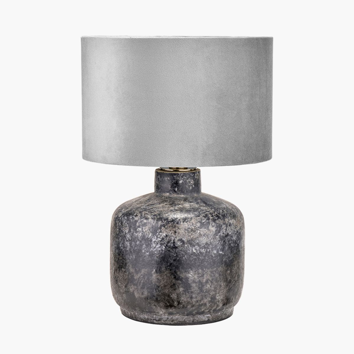 Pacific Lifestyle Vulcan Textured Volcanic Effect Grey Small Stoneware Table Lamp Base