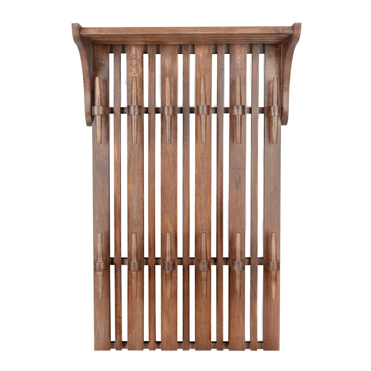 Dutch Bone Wall Coat Rack Shelf Jakub Walnut