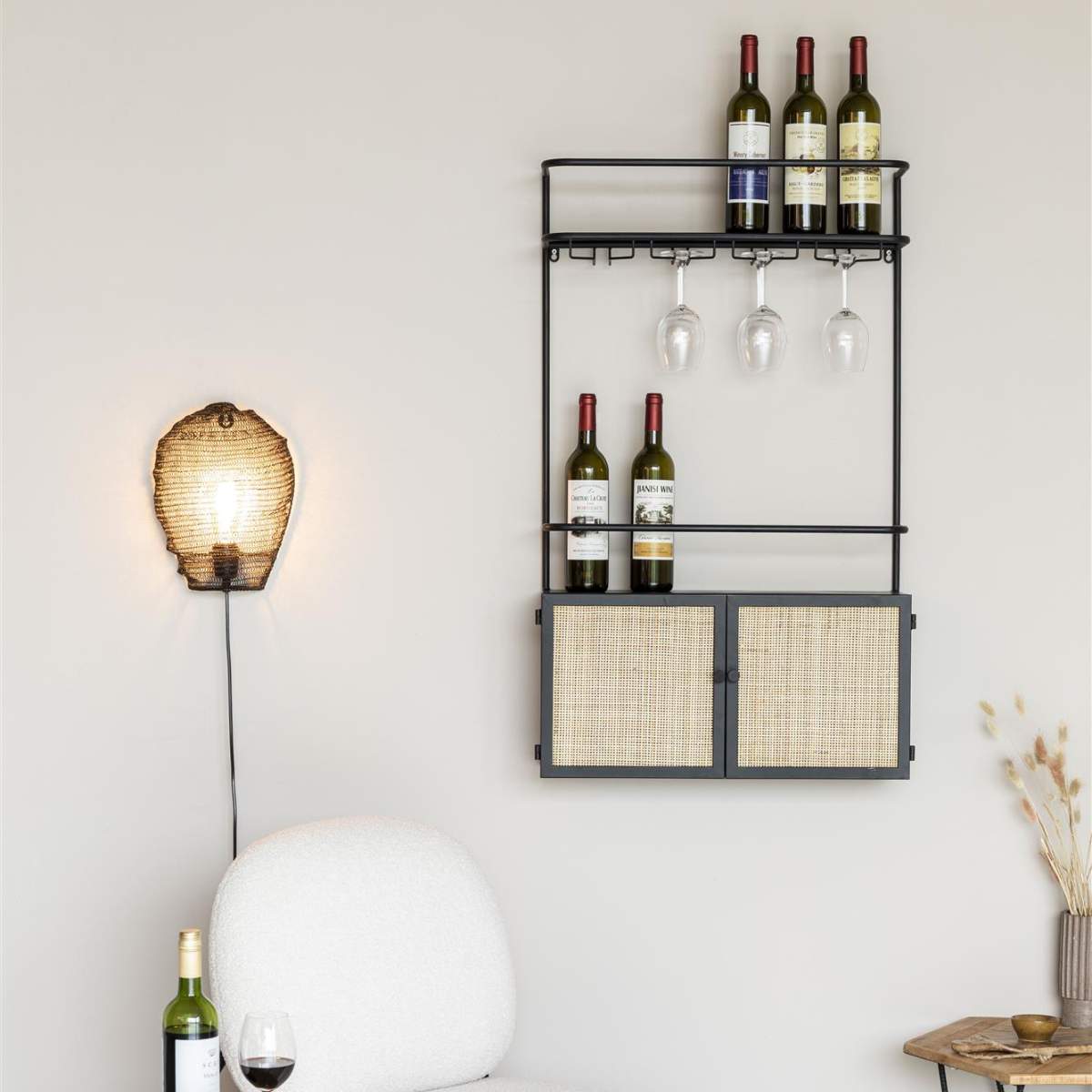 Beau&Co Wall Wine Shelf Guuji
