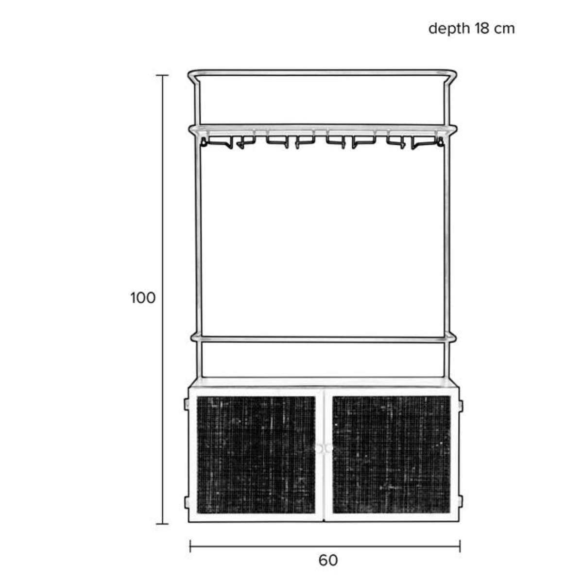 Beau&Co Wall Wine Shelf Guuji