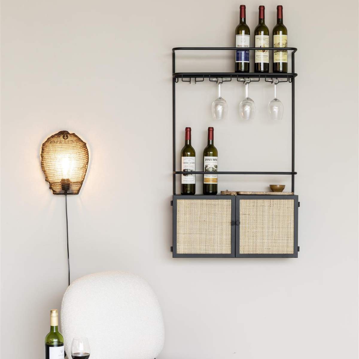 Beau&Co Wall Wine Shelf Guuji