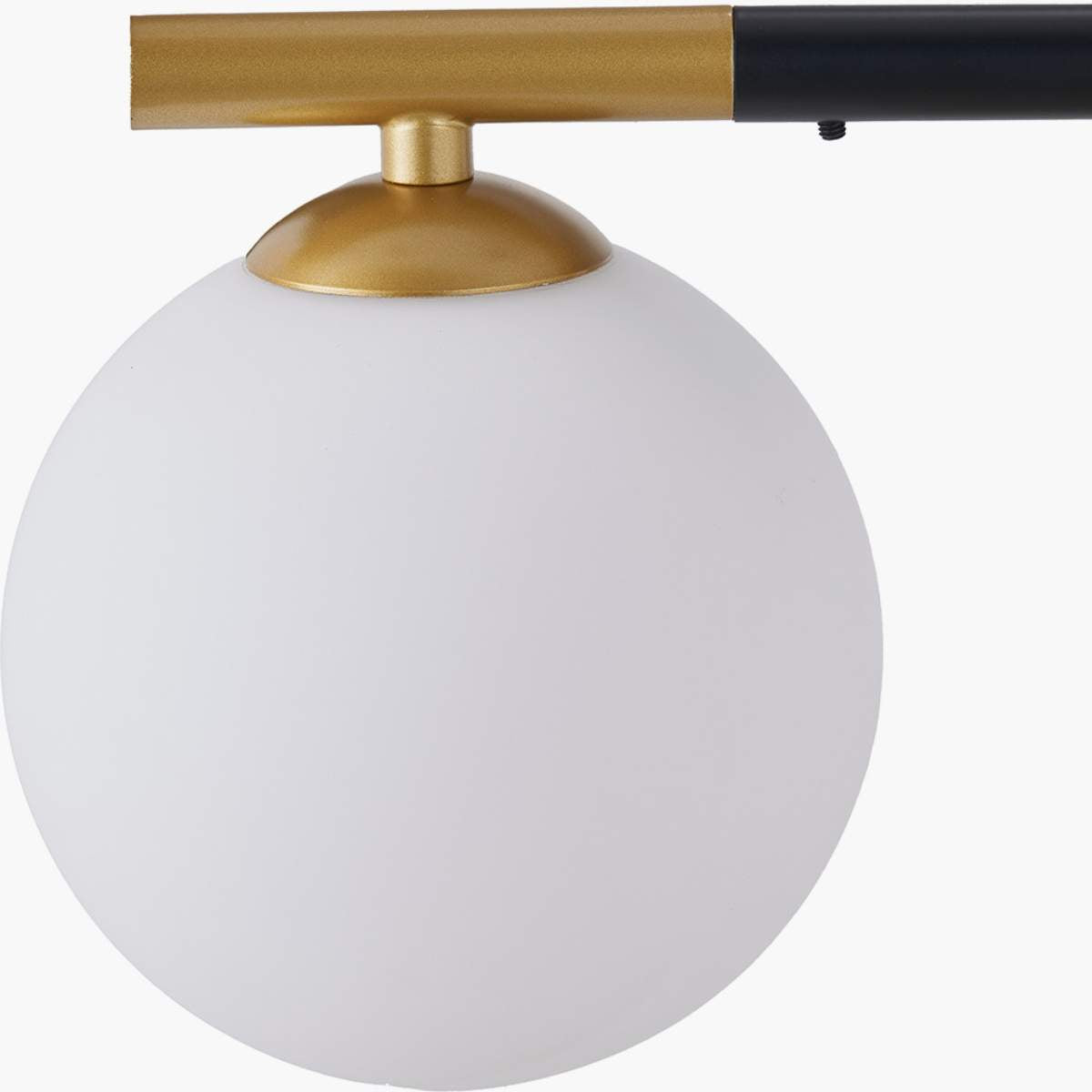 Pacific Lifestyle Wanda White Orb and Black Metal 5 Light Pendant