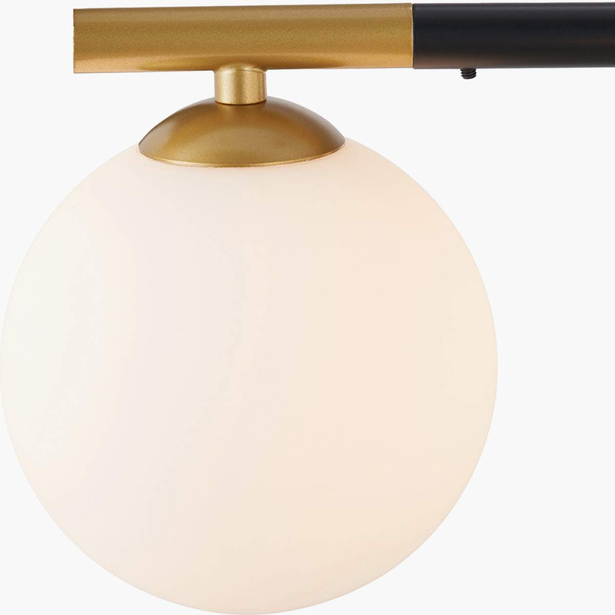 Pacific Lifestyle Wanda White Orb and Black Metal 5 Light Pendant