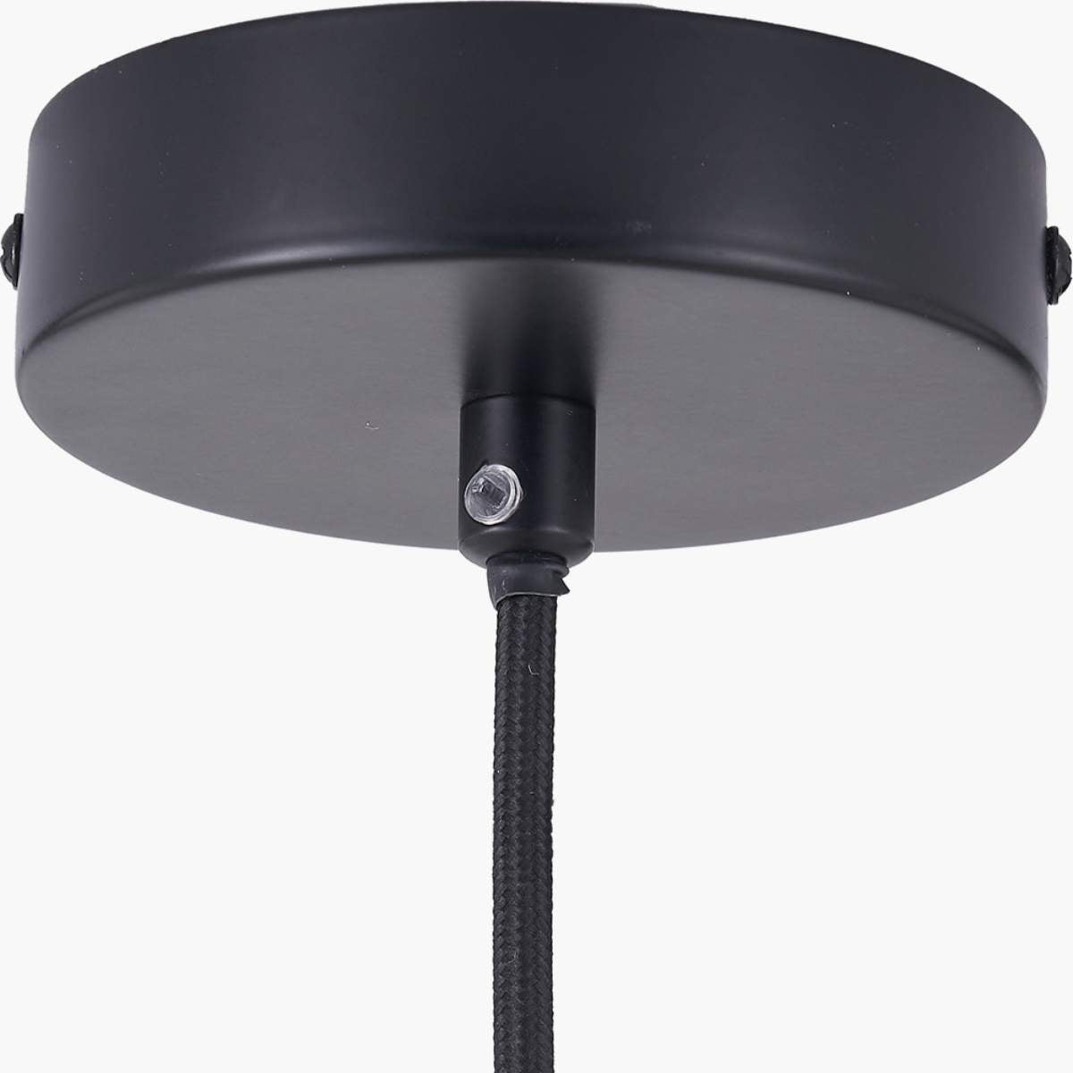 Pacific Lifestyle Wanda White Orb and Black Metal 5 Light Pendant
