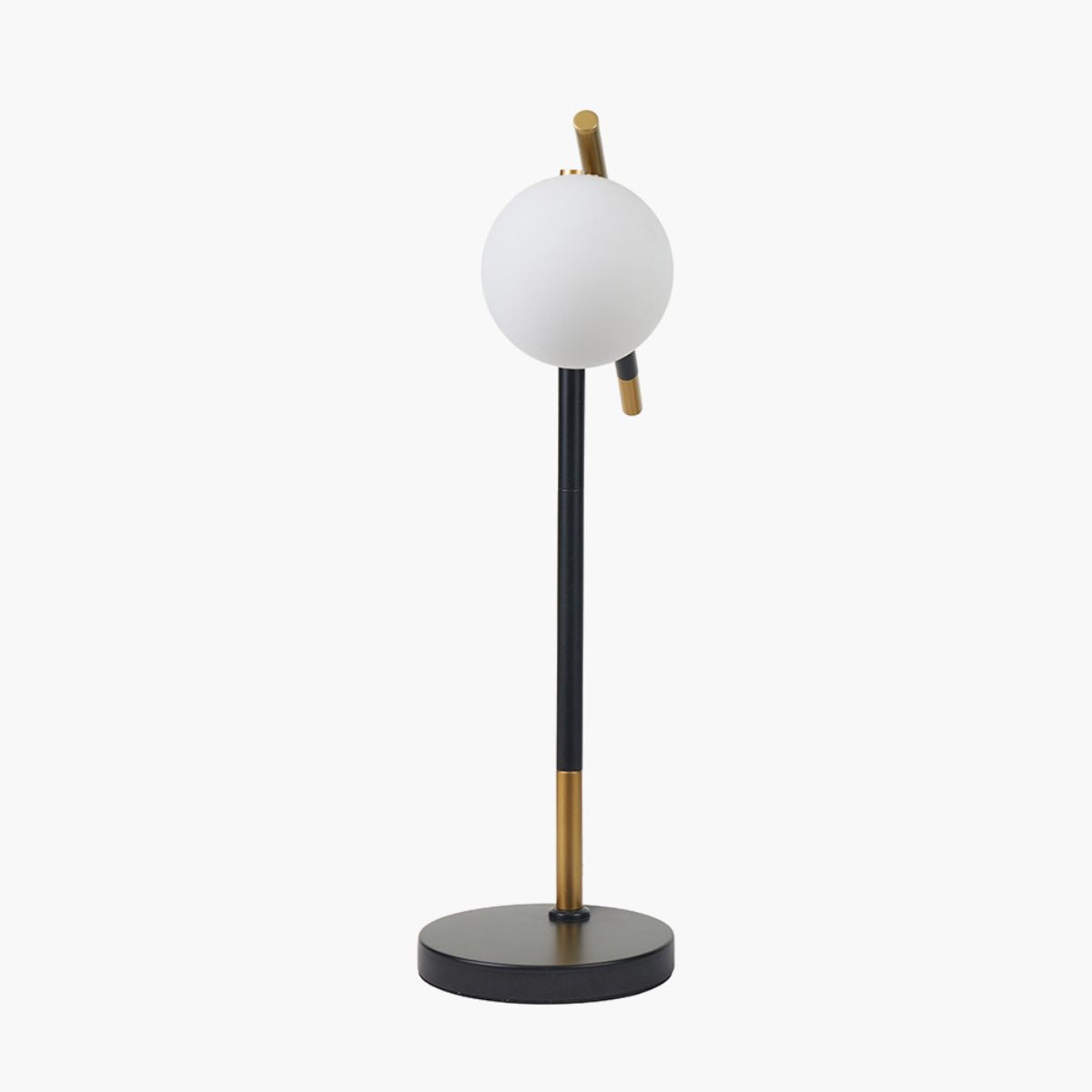 Pacific Lifestyle Wanda White Orb and Black Metal Table Lamp