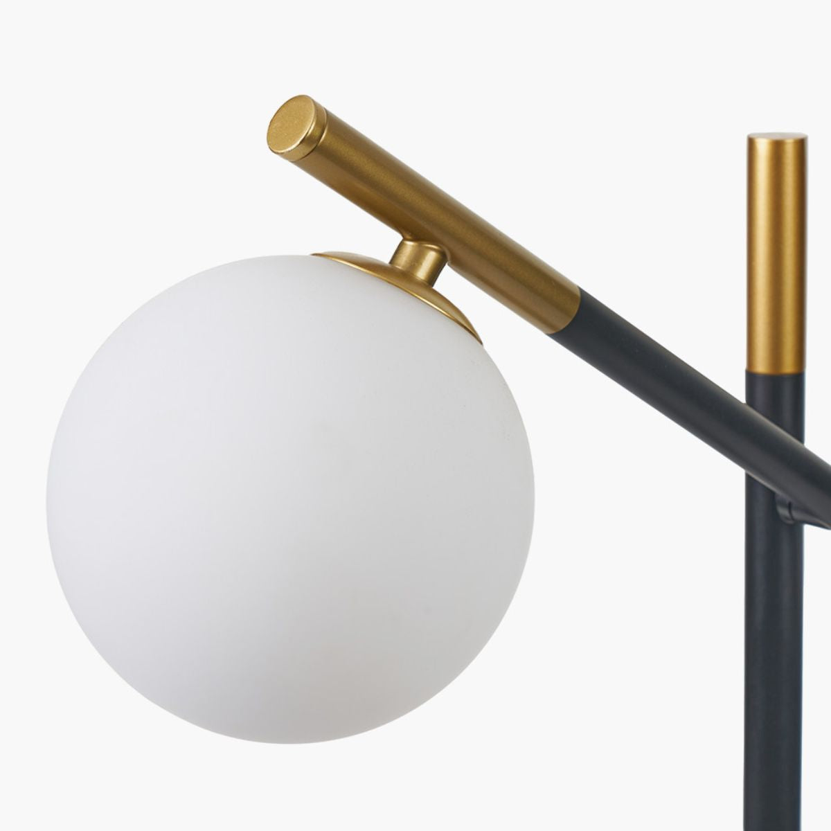 Pacific Lifestyle Wanda White Orb and Black Metal Table Lamp