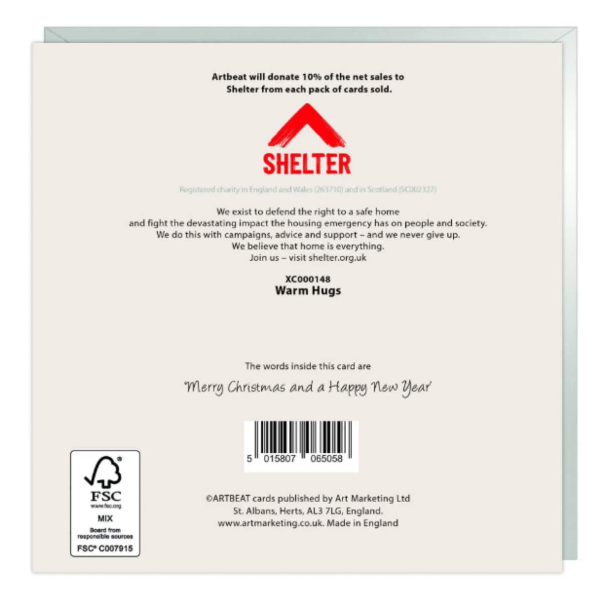 Artbeat Warm Hugs Christmas Cards 48pk